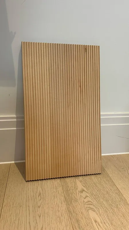 Pale oak fine fluted sample panel