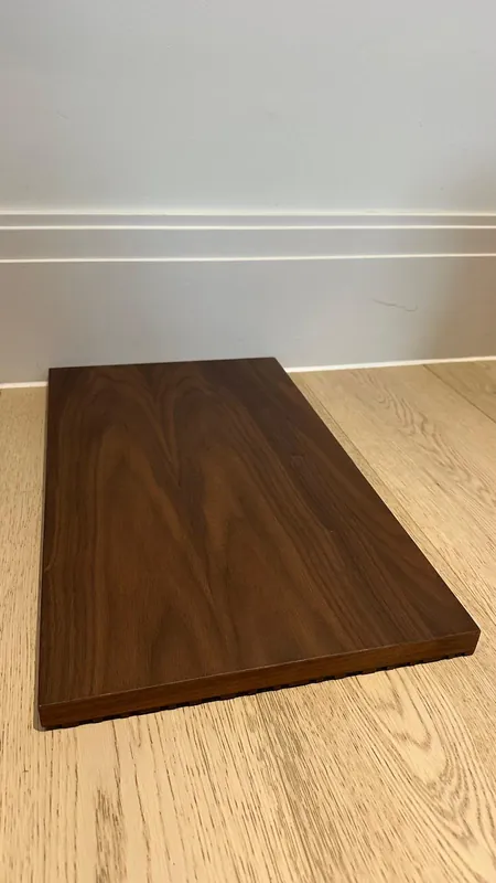 Plain American walnut veneer panel showing grain